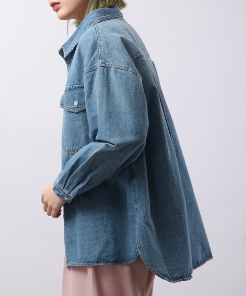 Blasty（ブラスティー）の「BLASTY デニムシャツ（シャツ/ブラウス・レディース・ライトインディゴブルー・F）」の9枚目の写真