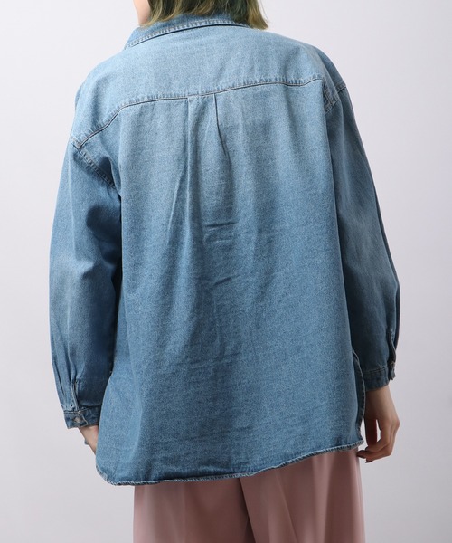 Blasty（ブラスティー）の「BLASTY デニムシャツ（シャツ/ブラウス・レディース・ライトインディゴブルー・F）」の10枚目の写真