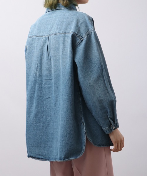 Blasty（ブラスティー）の「BLASTY デニムシャツ（シャツ/ブラウス・レディース・ライトインディゴブルー・F）」の8枚目の写真