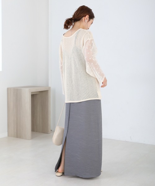 Bab(バブ)の「前後2WAYメッシュレースブラウス(シャツ/ブラウス・レディース・ブラック/ホワイト系その他・M)」の6枚目の写真