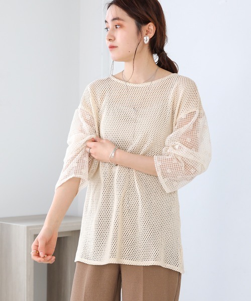 Bab(バブ)の「前後2WAYメッシュレースブラウス(シャツ/ブラウス・レディース・ブラック/ホワイト系その他・M)」の21枚目の写真