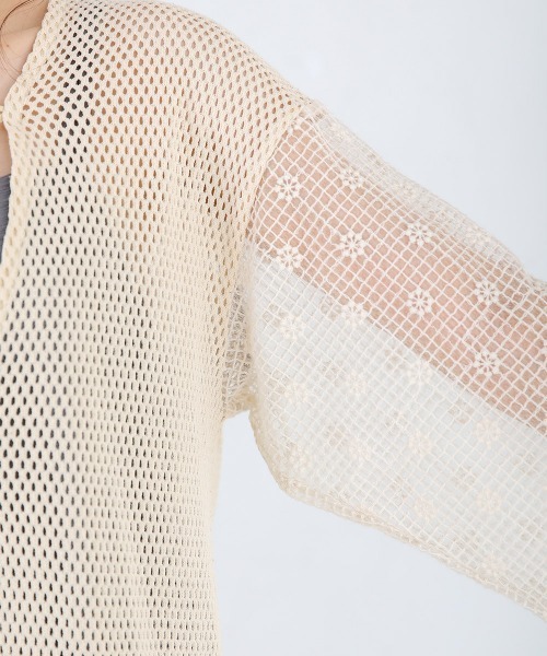 Bab(バブ)の「前後2WAYメッシュレースブラウス(シャツ/ブラウス・レディース・ブラック/ホワイト系その他・M)」の5枚目の写真