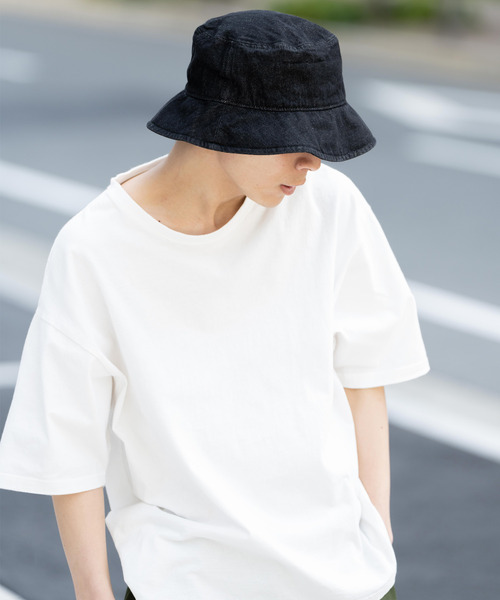 newhattan（ニューハッタン）の「NEWHATTAN ニューハッタン Bucket Hat denim デニムバケットハット（ハット・メンズ・ライトブルー/ブラック/ダークブルー/ブルー・M/L）」の6枚目の写真