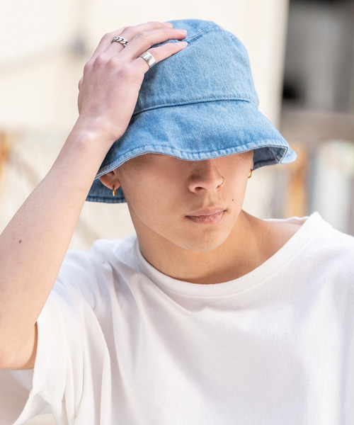 newhattan（ニューハッタン）の「NEWHATTAN ニューハッタン Bucket Hat denim デニムバケットハット（ハット・メンズ・ライトブルー/ブラック/ダークブルー/ブルー・M/L）」の12枚目の写真