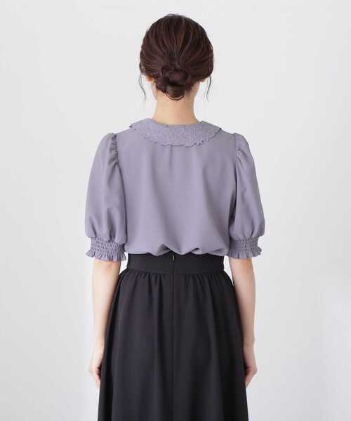 PROPORTION BODY DRESSING（プロポーションボディドレッシング）の「エンブロイダリーカラーブラウス / 1213110413（シャツ/ブラウス・レディース・ベージュ/ブラック/ホワイト系その他/ダークグレー・SMALL/MEDIUM）」の15枚目の写真