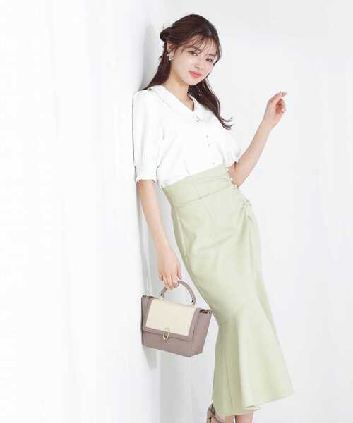 PROPORTION BODY DRESSING（プロポーションボディドレッシング）の「エンブロイダリーカラーブラウス / 1213110413（シャツ/ブラウス・レディース・ベージュ/ブラック/ホワイト系その他/ダークグレー・SMALL/MEDIUM）」の8枚目の写真