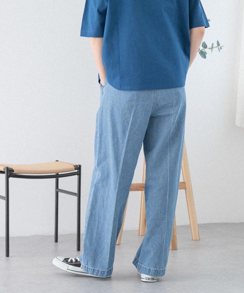 FORK&SPOON フォークアンドスプーン　綿麻デニムパンツ　1サイズ FORK&SPOON（フォークアンドスプーン）の「FORK&SPOON 綿麻