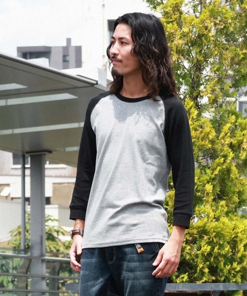 KRIFF MAYER（クリフメイヤー）の「ヘビーリップル7分袖Tシャツ（Tシャツ/カットソー・メンズ・チャコールグレー×ブラック/ブラック/グレー/オフホワイト/ネイビー・LARGE/X-LARGE/MEDIUM/SMALL）」の5枚目の写真