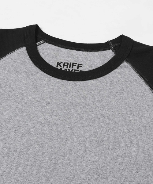 KRIFF MAYER（クリフメイヤー）の「ヘビーリップル7分袖Tシャツ（Tシャツ/カットソー・メンズ・チャコールグレー×ブラック/ブラック/グレー/オフホワイト/ネイビー・LARGE/X-LARGE/MEDIUM/SMALL）」の20枚目の写真