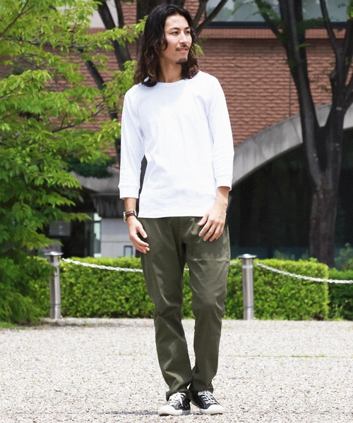 KRIFF MAYER（クリフメイヤー）の「ヘビーリップル7分袖Tシャツ（Tシャツ/カットソー・メンズ・チャコールグレー×ブラック/ブラック/グレー/オフホワイト/ネイビー・LARGE/X-LARGE/MEDIUM/SMALL）」の17枚目の写真