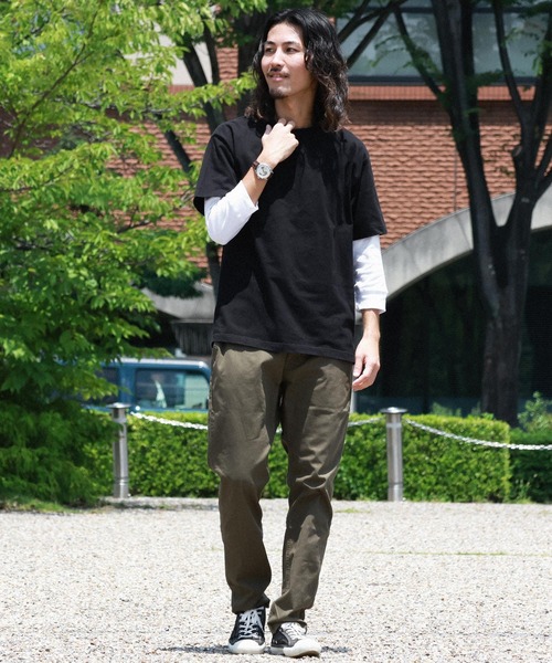 KRIFF MAYER（クリフメイヤー）の「ヘビーリップル7分袖Tシャツ（Tシャツ/カットソー・メンズ・チャコールグレー×ブラック/ブラック/グレー/オフホワイト/ネイビー・LARGE/X-LARGE/MEDIUM/SMALL）」の16枚目の写真