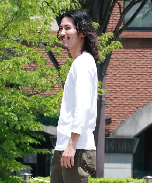 KRIFF MAYER（クリフメイヤー）の「ヘビーリップル7分袖Tシャツ（Tシャツ/カットソー・メンズ・チャコールグレー×ブラック/ブラック/グレー/オフホワイト/ネイビー・LARGE/X-LARGE/MEDIUM/SMALL）」の14枚目の写真