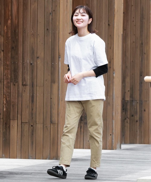 KRIFF MAYER（クリフメイヤー）の「ヘビーリップル7分袖Tシャツ（Tシャツ/カットソー・メンズ・チャコールグレー×ブラック/ブラック/グレー/オフホワイト/ネイビー・LARGE/X-LARGE/MEDIUM/SMALL）」の7枚目の写真