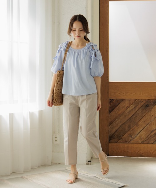 flower（フラワー）の「リボンスリーブブラウス（シャツ/ブラウス・レディース・ブラック/ブルー・FREE）」の12枚目の写真