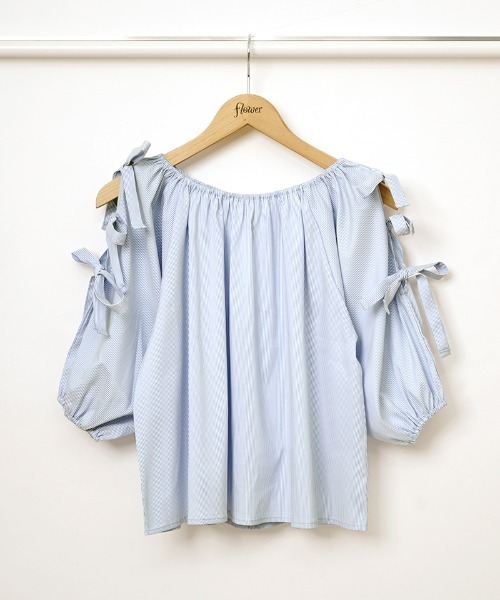 flower（フラワー）の「リボンスリーブブラウス（シャツ/ブラウス・レディース・ブラック/ブルー・FREE）」の17枚目の写真