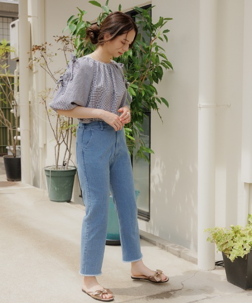 flower（フラワー）の「リボンスリーブブラウス（シャツ/ブラウス・レディース・ブラック/ブルー・FREE）」の21枚目の写真