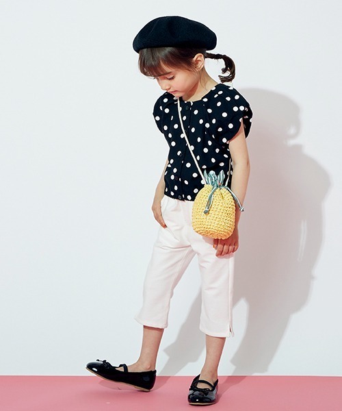 petit main（プティマイン）の「【リンク】ドットバルーンブラウス(キッズ)（チュニック・キッズ・アイボリー/ブラック/ブルー・130cm/90cm/110cm/120cm/100cm/80ｃｍ）」の15枚目の写真