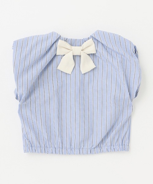 petit main（プティマイン）の「【リンク】ドットバルーンブラウス(キッズ)（チュニック・キッズ・アイボリー/ブラック/ブルー・130cm/90cm/110cm/120cm/100cm/80ｃｍ）」の17枚目の写真