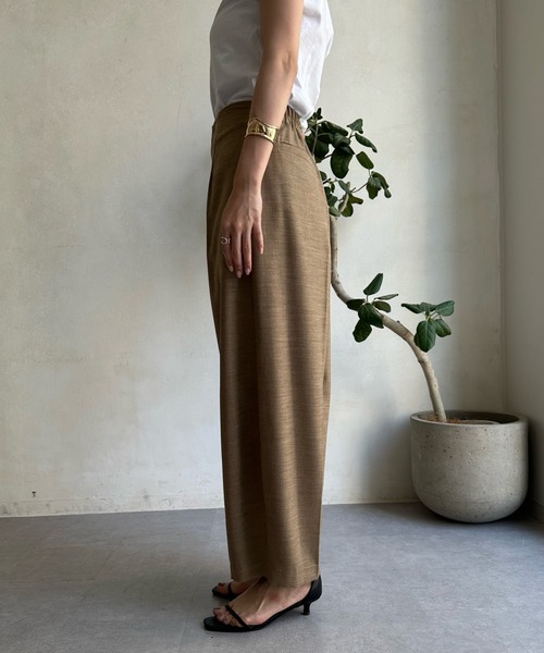 DouDou（ドゥドゥ）の「【WEB限定】カーブパンツ（チノパンツ・レディース・ブラック/キャメル・FREE）」の21枚目の写真