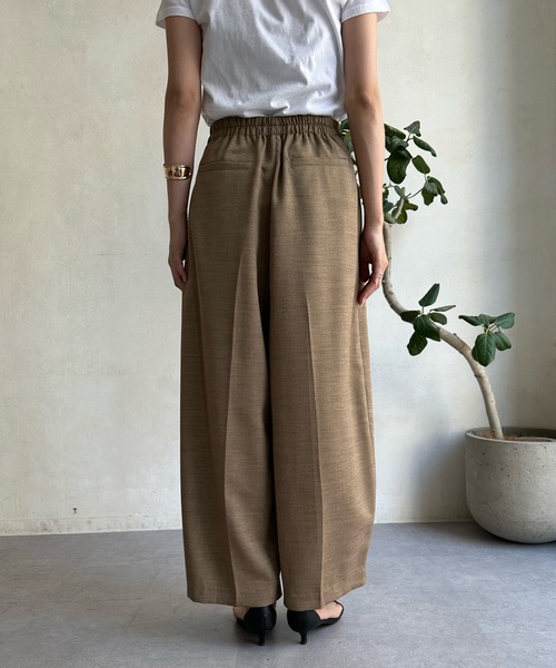 DouDou（ドゥドゥ）の「【WEB限定】カーブパンツ（チノパンツ・レディース・ブラック/キャメル・FREE）」の18枚目の写真