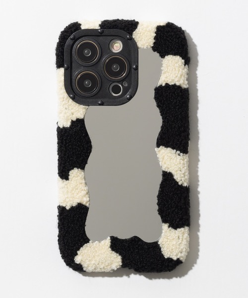 emonique（エモニーク）の「もこもこミラー iPhone スマホケース カバー 【11/12/13/14/14pro対応】（スマホケース/カバー・レディース・ブラック×ホワイト/パープル系その他/ピンク系その他・B/C/D/E/F）」の11枚目の写真