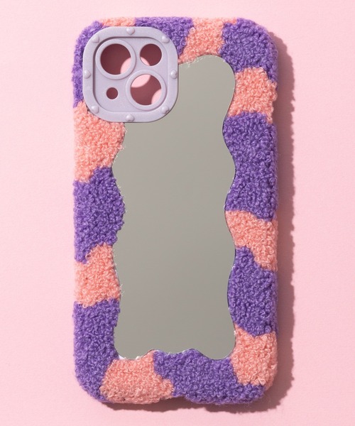 emonique（エモニーク）の「もこもこミラー iPhone スマホケース カバー 【11/12/13/14/14pro対応】（スマホケース/カバー・レディース・ブラック×ホワイト/パープル系その他/ピンク系その他・B/C/D/E/F）」の14枚目の写真