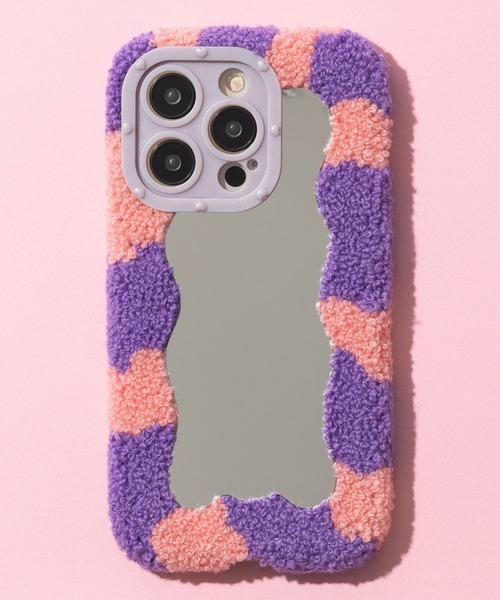 emonique（エモニーク）の「もこもこミラー iPhone スマホケース カバー 【11/12/13/14/14pro対応】（スマホケース/カバー・レディース・ブラック×ホワイト/パープル系その他/ピンク系その他・B/C/D/E/F）」の12枚目の写真