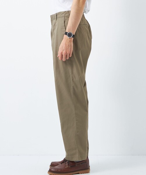 green label relaxing(グリーンレーベルリラクシング)の「Morley T/Cツイル 1プリーツ テーパード パンツ(その他パンツ・メンズ・モカ・S/L/M)」の3枚目の写真