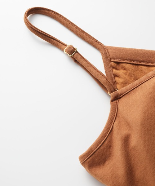 フェリシモMama(フェリシモママ)の「Moredde わた入り吸水速乾パッドと防水布で漏れにくい 綿混授乳ブラキャミソール(マタニティウェア/グッズ・レディース・ブラック/キャメル・MEDIUM/LARGE/X-LARGE)」の8枚目の写真