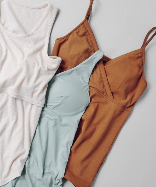 フェリシモMama(フェリシモママ)の「Moredde わた入り吸水速乾パッドと防水布で漏れにくい 綿混授乳ブラキャミソール(マタニティウェア/グッズ・レディース・ブラック/キャメル・MEDIUM/LARGE/X-LARGE)」の3枚目の写真