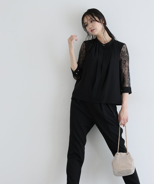 PourVous(プールヴー)の「セットアップ パーティー パンツドレス 結婚式&タイト カフス 大きいサイズ フォーマル ロング丈 オケージョンドレス 同窓会 お呼ばれ 七五三 ママ お宮参り 学校行事 二次会 成人式(パンツドレス・レディース・モカ/ネイビー/ブラック/ベージュ/ブルー系その他/グレー・S/M/L/XL/XXL)」の14枚目の写真