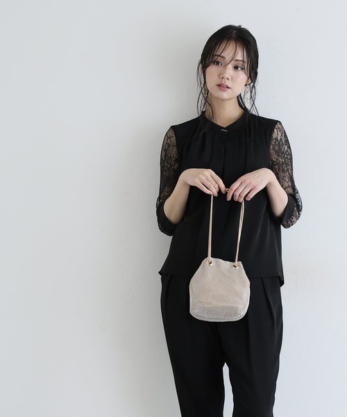 PourVous(プールヴー)の「セットアップ パーティー パンツドレス 結婚式&タイト カフス 大きいサイズ フォーマル ロング丈 オケージョンドレス 同窓会 お呼ばれ 七五三 ママ お宮参り 学校行事 二次会 成人式(パンツドレス・レディース・モカ/ネイビー/ブラック/ベージュ/ブルー系その他/グレー・S/M/L/XL/XXL)」の11枚目の写真