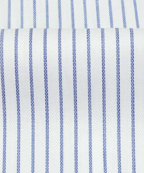 TOKYO SHIRTS（トウキョウシャツ）の「形態安定ノーアイロン ワイド衿 半袖ビジネスワイシャツ（ビジネスシャツ・レディース・ブルー・XS/S/M/L/LL/XL）」の4枚目の写真