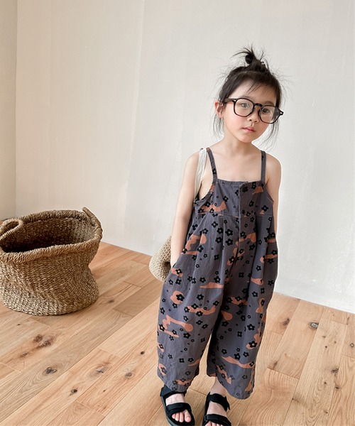 aimoha（アイモハ）の「【aimoha-KIDS-】子供服 プリント7分丈サロペット (SS)（サロペット/オーバーオール・キッズ・ダークグレー/ライトベージュ・80/90/100/110/120/130）」の14枚目の写真
