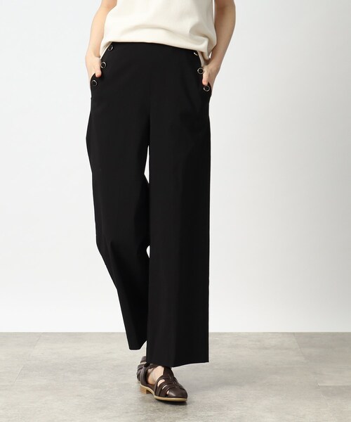 grove（グローブ）の「◆ぐんぐん伸びる！麻混ハイパーストレッチマリンパンツ（その他パンツ・レディース・ブラック/ベージュ/ブルー・01/02/03/04/05）」の4枚目の写真