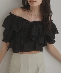 Frill sheer ブラウス