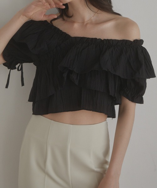 ACYM(アシーム)の「Frill sheer ブラウス(シャツ/ブラウス・レディース・ブラック/ピンク/アイボリー・FREE)」の22枚目の写真