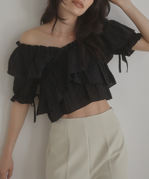 ACYM(アシーム)の「Frill sheer ブラウス(シャツ/ブラウス・レディース・ブラック/ピンク/アイボリー・FREE)」の17枚目の写真