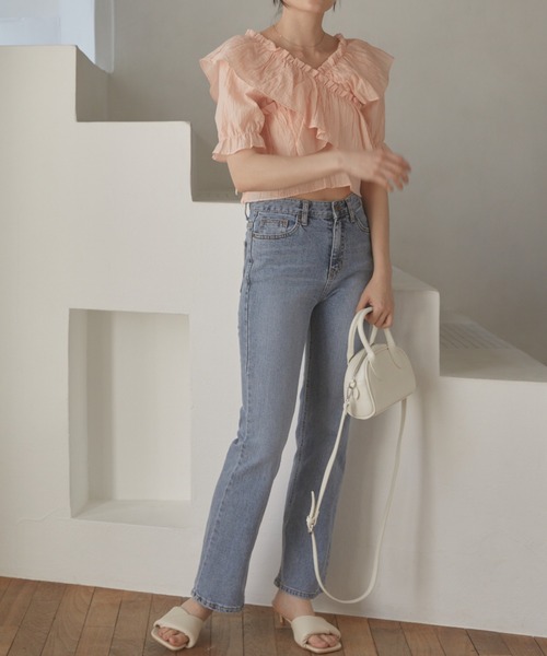 ACYM(アシーム)の「Frill sheer ブラウス(シャツ/ブラウス・レディース・ブラック/ピンク/アイボリー・FREE)」の18枚目の写真