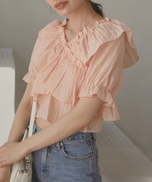 ACYM(アシーム)の「Frill sheer ブラウス(シャツ/ブラウス・レディース・ブラック/ピンク/アイボリー・FREE)」の20枚目の写真