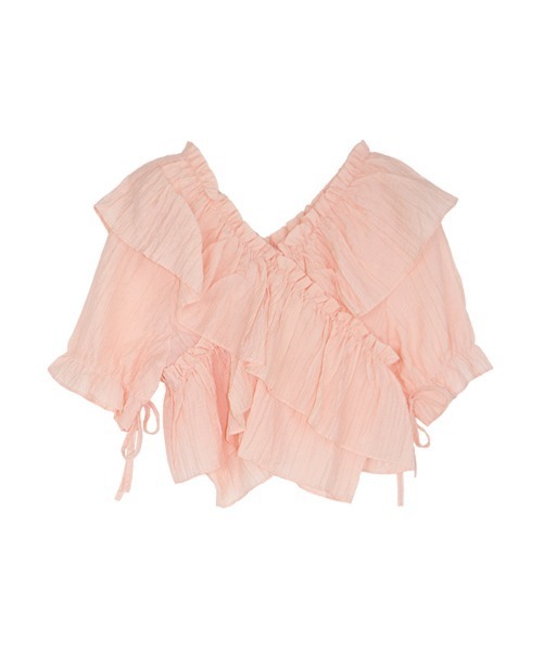 ACYM(アシーム)の「Frill sheer ブラウス(シャツ/ブラウス・レディース・ブラック/ピンク/アイボリー・FREE)」の11枚目の写真