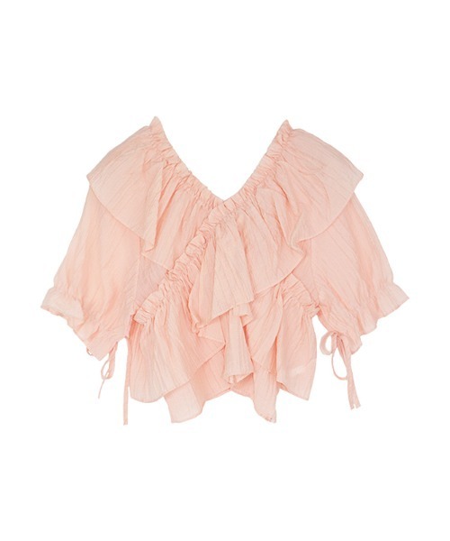 ACYM(アシーム)の「Frill sheer ブラウス(シャツ/ブラウス・レディース・ブラック/ピンク/アイボリー・FREE)」の16枚目の写真