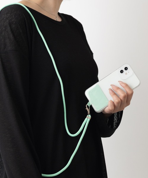 emonique（エモニーク）の「スマホケース用　パラコード モバイルストラップ スマホショルダー マルチ ネックストラップ（スマホグッズ・レディース・ホワイト/ピンク/ブラック/グリーン/パープル/ネイビー/レッド/ブルー/ラベンダー/イエロー・FREE）」の3枚目の写真
