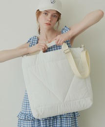 idem | padded big shoulder bag/中綿キルティングショルダーバッグ(トートバッグ)