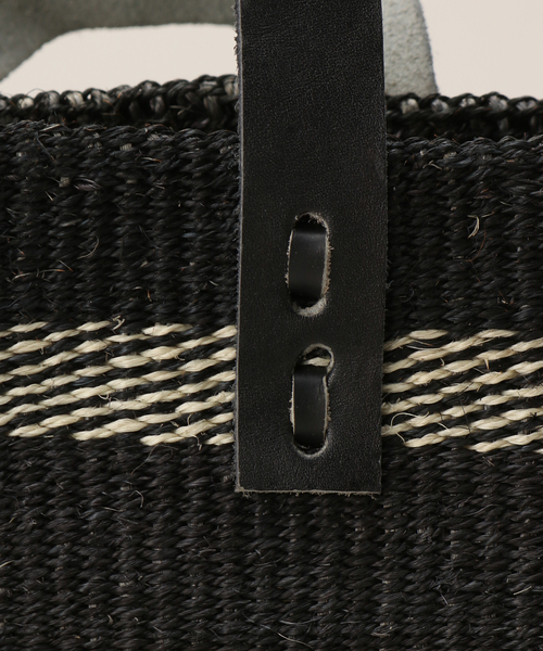 B.C STOCK（ベーセーストック）の「【AFRICAN SQUARE/アフリカンスクエア】 サイザルガラバスケット（かごバッグ・レディース・ブラック・FREE）」の11枚目の写真