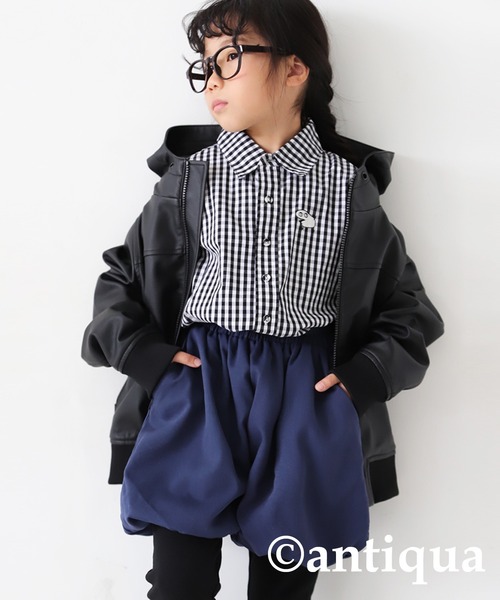 antiqua(アンティカ)の「バルーンショートパンツ(その他パンツ・キッズ・ネイビー/ブラック/レッド・140/120)」の2枚目の写真