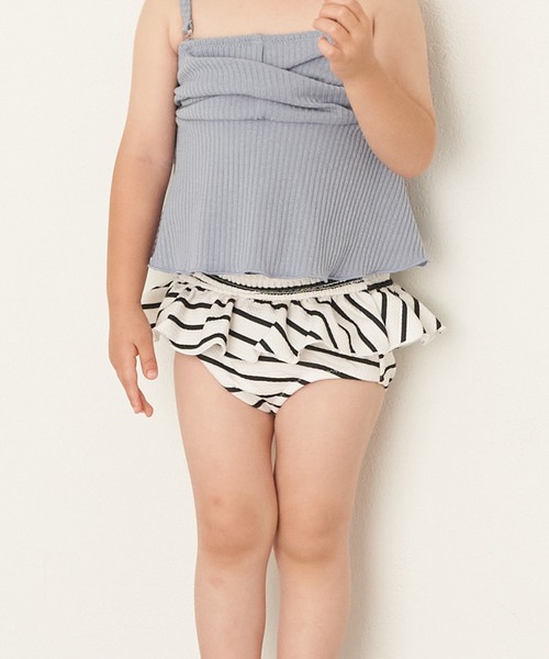 Chico（チコ）の「【WEB限定/水着/ショーツ単品】Kids ウエストシャーリングショーツ（水着・キッズ・ホワイト系その他2/イエロー系その他2/ブラック/ホワイト系その他3・110/130）」の2枚目の写真