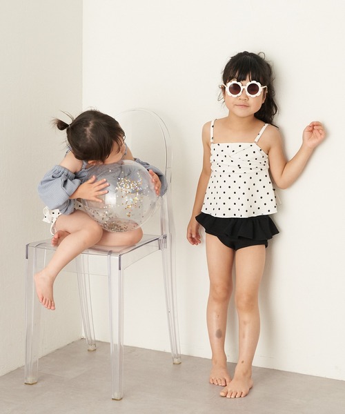 Chico（チコ）の「【WEB限定/水着/ショーツ単品】Kids ウエストシャーリングショーツ（水着・キッズ・ホワイト系その他2/イエロー系その他2/ブラック/ホワイト系その他3・110/130）」の15枚目の写真