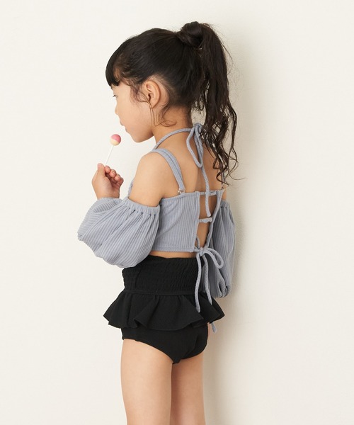 Chico（チコ）の「【WEB限定/水着/ショーツ単品】Kids ウエストシャーリングショーツ（水着・キッズ・ホワイト系その他2/イエロー系その他2/ブラック/ホワイト系その他3・110/130）」の18枚目の写真