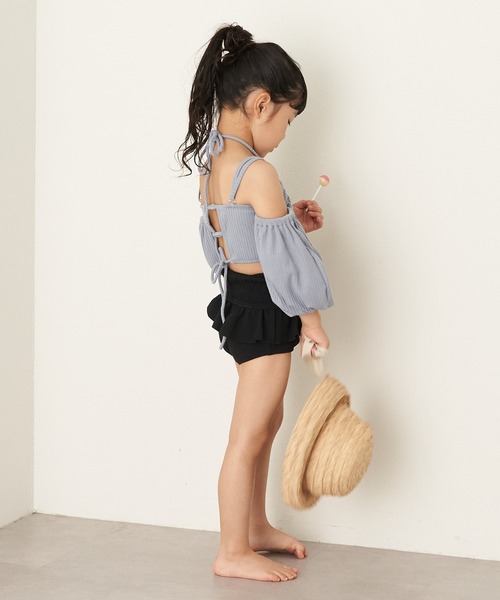 Chico（チコ）の「【WEB限定/水着/ショーツ単品】Kids ウエストシャーリングショーツ（水着・キッズ・ホワイト系その他2/イエロー系その他2/ブラック/ホワイト系その他3・110/130）」の19枚目の写真